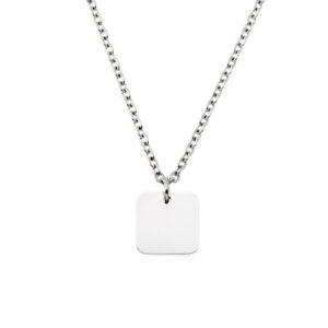 Artwork Pendant • Square Engraved • 316L Stainless Steel