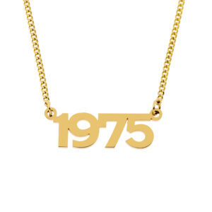 Date Necklace • 18K Gold Plated • Style No.4