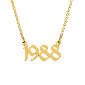 Date Necklace • 18K Gold Plated • Style No.3