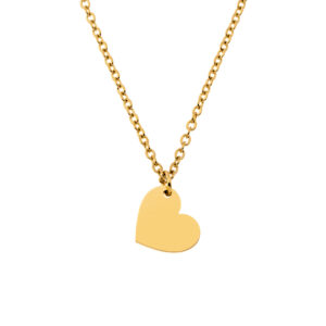Artwork Pendant • Heart Engraved • 18K Gold Plated