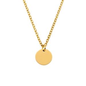 Artwork Pendant • Round Engraved • 18K Gold Plated