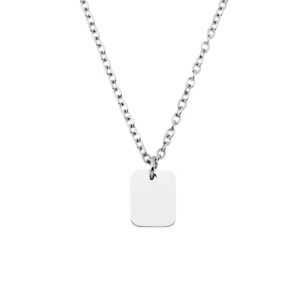 Artwork Pendant • Rectangle Engraved • 316L Stainless Steel