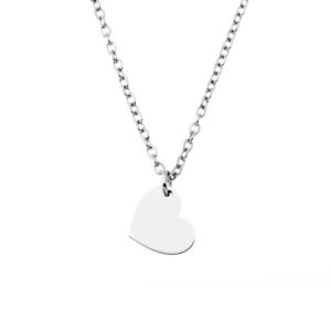 Artwork Pendant • Heart Engraved • 316L Stainless Steel