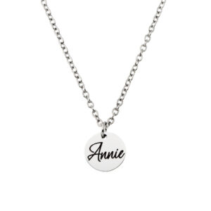 Name Pendant • Round Engraved • 316L Stainless Steel