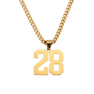 Jersey Number Necklace • 18K Gold Plated
